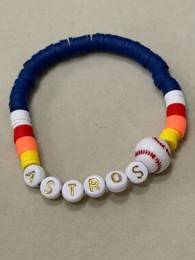 NWT - 6.5 in. Astros Beaded Bracelet
